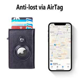Trendy <b>RFID</b> Blocking Black Faux Leather Mens Card Holder <b>Wallet</b> Pop Up Credit Card Case Trifold <b>Wallet</b> for Men with ID Window - Product Image 3