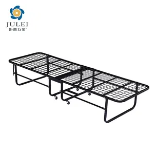 Gold Supplier Bedroom Furniture Single adjustable Hotel Extra Rollaway Folding Metal Bed rail frame