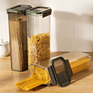 Household Plastic Sealed Eco-Friendly Stackable Pasta Storage Bucket Large Volume Kitchen Dry <b>Noodle</b> Organizer Container - Product Image 3