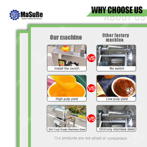 500 KG/H Mangue Pêche Tomate Pulper Seed Remover Batteur Extracteur Finisseur Machine - Product Image 6