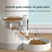 Distributeur automatique de nourriture pour chats avec caméra, application WiFi, alimentation à distance, grande capacité de 4 L, contrôle des portions programmées pour chats et chiens
