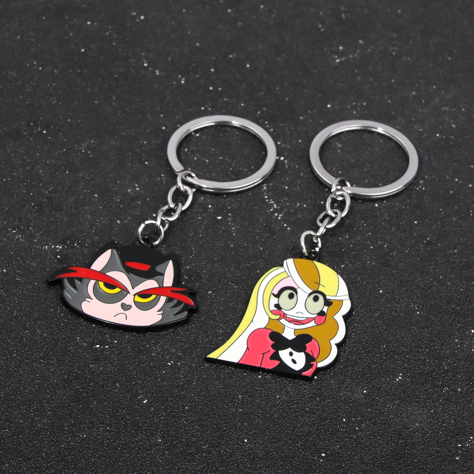 Trendy Hazbin Hotel Anime Character Keychain - Metal & Oem