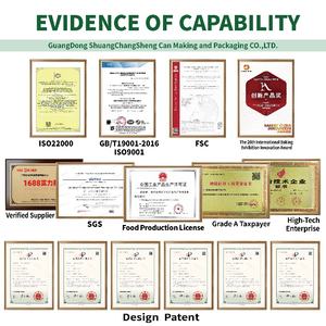 Emballage personnalisé en papier kraft <span class=keywords><strong>avec</strong></span> couvercle métallique pour céréales, flocons d'avoine, hermétique, qualité alimentaire, revêtement UV, gaufrage, lamination brillante - Product Image 5