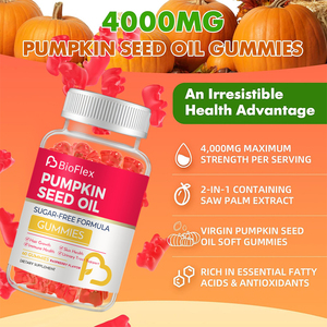 Permen Kunyah Minyak Biji Labu Rasa Raspberry dengan <span class=keywords><strong>Saw</strong></span> <span class=keywords><strong>Palmetto</strong></span>, Suplemen Minyak Biji Labu Organik untuk Pertumbuhan Rambut & Kesehatan Kulit - Product Image 4