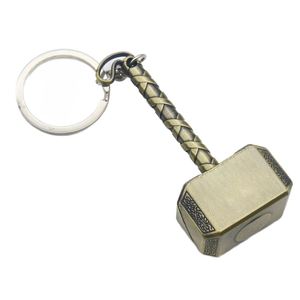 3D Mjolnir Design Keychain Zinc Alloy Brass Metal Custom Key Chain Keyring - Product Image 1