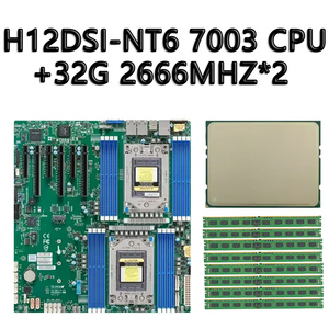 H12DSI-NT6 REV3.X เมนบอร์ด + 64GB DDR4-2666 RAM epyc 7663 7763 7713 7643 7543 7453 7443 7413 7513 7343 7313ซีพียู - Product Image 2