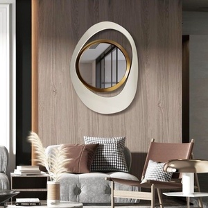 <span class=keywords><strong>Miroir</strong></span> mural décoratif artisanal en fer tridimensionnel de style nordique, forme irrégulière, design moderne et simple, respectueux de l'environnement - Product Image 2