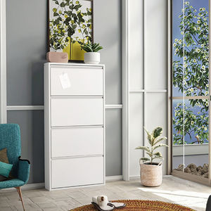 Металлический настенный шкаф для обуви с 4 выдвижными ящиками, современный, прочный, для дома и гостиной, от фабрики в Гуанчжоу - Product Image 2