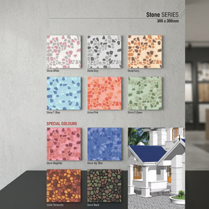 Carreaux de sol émaillés rustiques rectifiés brillants en céramique imprimés à jet d'encre 12x12 à 400x400 300x300mm 16x16 30x30 40x40 tailles - Product Image 2