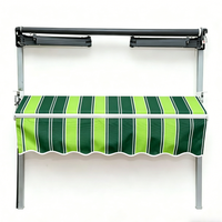 Auvent rétractable télécommandé Guba A05, acrylique imperméable, structure en alliage d'aluminium, revêtement PA, auvent commercial pour terrasse extérieure