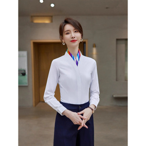 Flight Attendant Uniform Set White Shirt Long Sleeve For Interview Airline Workwear Fall 2025 Southeast Asia - Product Image 2