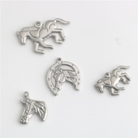 Pendentif tête de cheval en acier inoxydable, collier, bracelet, accessoires, bijoux de bricolage en gros