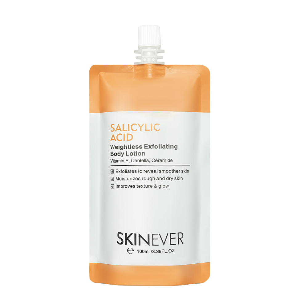 SKINEVER Vegan Skin Care Salicylic Acid Vitamin C Infused Body Lotion Herbal Ingredients Exfoliating Whitening & Moisturizing