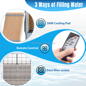 เครื่องปรับอากาศแบบระเหยทำความชื้นติดผนังกระจกหน้าต่างพลังงานแสงอาทิตย์8000cmh DC 12V เครื่องทำความชื้นให้อากาศเย็นพลังงานแสงอาทิตย์ติดหน้าต่าง - Product Image 3