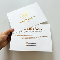 Impresión de Tarjetas de Presentación y Tarjetas de Agradecimiento en Papel de Arte de Alta Calidad Personalizadas con Dorado Metálico y Laminación de Película