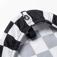 Housse de toile de fond à motif à carreaux noir et blanc pour fête sur le thème des voitures de course, décoration de photomaton pour anniversaire d'enfants