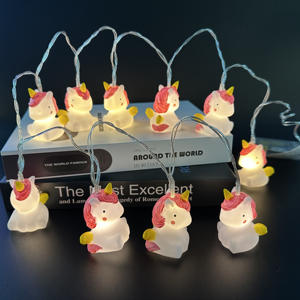 <span class=keywords><strong>Guirlande</strong></span> <span class=keywords><strong>lumineuse</strong></span> licorne 10LED 6.8ft IP44 nominale à piles guirlandes lumineuses blanches chaudes pour la décoration de la <span class=keywords><strong>chambre</strong></span> des enfants - Product Image 4