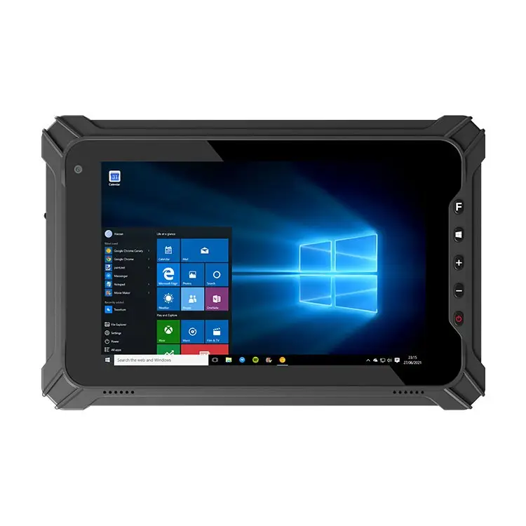 Dingdata 8 inç Windows 10 sağlam Tablet endüstriyel PC barkod tarayıcı terminali dokunmatik ekran 128GB bellek FCC CE IP67 sertifikalı