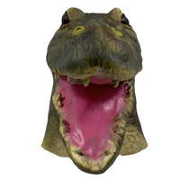 Masque de crocodile réaliste effrayant en latex pour adulte, masque intégral pour les fêtes d'Halloween et de Noël