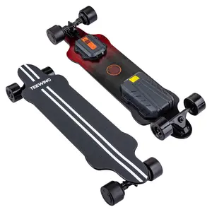 Longboard สเก็ตบอร์ดไฟฟ้า4ล้อ38 ",กระดานยาวลายเมเปิ้ลแคนาดาสเกตบอร์ดไฟฟ้าจากยุโรป