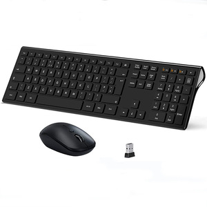 US & UK Usb <span class=keywords><strong>Keyboard</strong></span> Mouse 109 Keys Wireless 2,4G Juego de teclado y mouse inalámbricos - Product Image 2