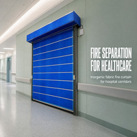 Rideau en tissu inorganique coupe-feu pour porte à enroulement, barrière anti-fumée pour centre commercial, atelier, entrepôt, sous-sol, vente en gros