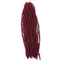 Déesse Faux Locs Crochet Tresses Droite Gypsy Locs Dreadlocks Brun Pré-Looped Extensions Haute Température Fibre Élégant