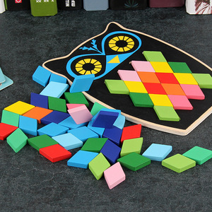 <span class=keywords><strong>Puzzle</strong></span> éducatif pour enfants en forme de hibou, <span class=keywords><strong>poisson</strong></span>, dessin animé, formes d'animaux, design géométrique, <span class=keywords><strong>puzzle</strong></span> en bois écologique pour les enfants de 2 à 4 ans - Product Image 5