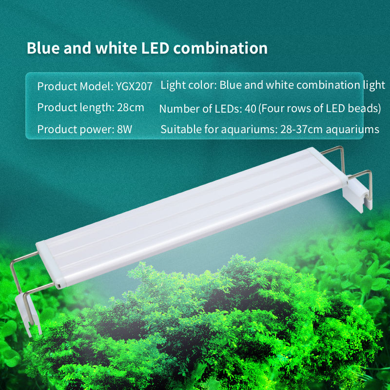 8 W/longitud de la lámpara 28 cm (28-37 cm tanque de peces)