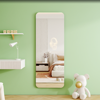 Miroir mural pleine longueur en verre trempé sans cadre, rectangulaire, sans perçage, pour la maison, la salle de maquillage, l'approvisionnement commercial