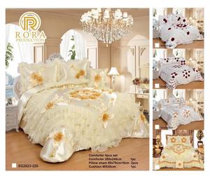 <strong>Luxury</strong> European American Style Wedding <strong>Bedding</strong> <strong>Set</strong> <strong>Matching</strong> <strong>Curtains</strong> Embroidered Lace Polyester <strong>Bedding</strong> <strong>Sets</strong> Collections King - Product Image 4