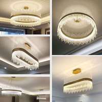 CSLIDO personnalisé décor à la maison grands lustres hauts plafonds pendentif lumière salon lampe moderne or luxe K9 lustre en cristal