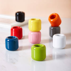 Маленький керамический подсвечник набор для украшения дома подсвечник в канун Рождества с чашкой для праздничного освещения - Product Image 5