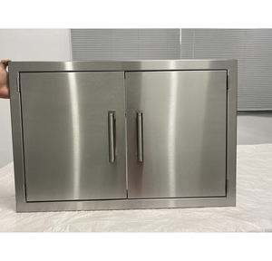 Porte de cuisine pour barbecue extérieur Sus304/1.5mm, cadre résistant à la chaleur, Double porte antiadhésive pour barbecue - Product Image 6