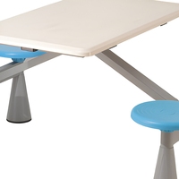 Ensemble de table et de chaises de salle à manger résistant aux intempéries, 4 places, pour l'intérieur et l'extérieur, pour la cuisine et la salle à manger