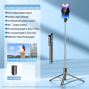 Bâton de <span class=keywords><strong>selfie</strong></span> en fibre de carbone, trépied portable pour téléphone, télécommande, monopode rotatif à 360 degrés pour les voyages et le vlogging - Product Image 6