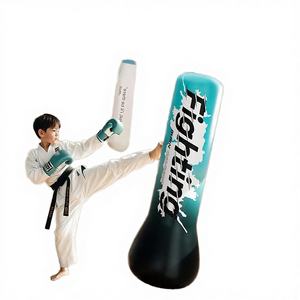Wholesale Qihui Eco-Friendly Heavy Duty <b>Standing</b> Freestanding Inflatable <b>Punching</b> <b>Bag</b> PVC Boxing Trainer - Product Image 2
