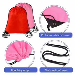 Sports Leisure Travel Pink Wholesale Size Customized Promotional Loose Rope High Quality Kids <b>Drawstring</b> <b>Backpack</b> - Product Image 2
