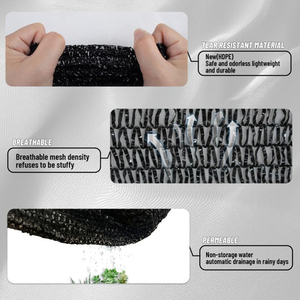 Bâche en maille tissée en polyéthylène HDPE OEM, 90 % maille, 10x12FT, imperméable, légère, transparente, avec œillets, pour textile de maison et serre - Product Image 4