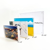 Vente en gros Cadre photo magnétique en acrylique transparent double face de 5 pouces de 2cm d'épaisseur
