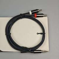 Cable de Audio Estéreo AUX Macho de 3.5mm a 2RCA con Revestimiento de Cobre para Teléfonos, Tabletas, Altavoces, Amplificadores y Automóviles