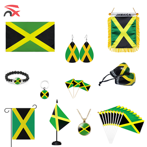 Set de Banderas de <span class=keywords><strong>Jamaica</strong></span> al por Mayor, Bandera de Mano para Fanáticos del Fútbol de <span class=keywords><strong>Jamaica</strong></span>, Pulsera, Collar, Bandera de Palillo de Dientes, Mini Guantes de Boxeo para Suministro - Product Image 1