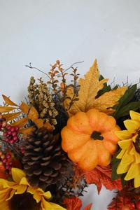 Corona Decorativa de Girasoles y Calabazas para Otoño, Personalizada al por Mayor, para Puerta Principal - Product Image 4