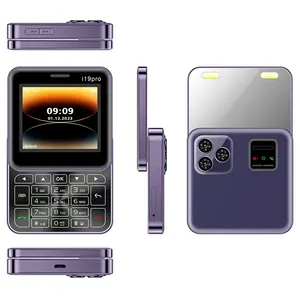 وصل حديثآ هاتف i19 برو شاشة 2.4 بوصة بطارية مدمجة 1400 مللي أمبير GSM بشريحتي اتصال تصميم كلاسيكي طراز قديم هاتف محمول
