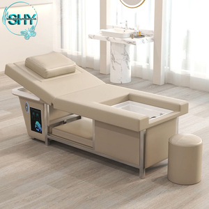 Cama <span class=keywords><strong>de</strong></span> lavado <span class=keywords><strong>de</strong></span> cabello tailandesa para barbería y salón <span class=keywords><strong>de</strong></span> belleza, con terapia integrada para la cabeza, tazón para pedicura, <span class=keywords><strong>spa</strong></span> para pies y <span class=keywords><strong>masaje</strong></span> - Product Image 4