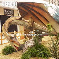 Sculpture de monstre grandeur nature, statue de dragon animatronique