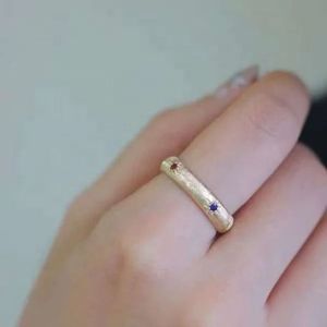 Bague de mariage Xinfly minimaliste haut de gamme en or véritable 18 carats avec diamants luxueux et pierres précieuses colorées - Product Image 5