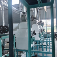 Usine de transformation de farine de maïs, broyage automatique avec système de transport aérien
