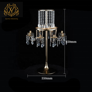 Centro de Mesa con Soporte de Flores de Cristal y Marco de Hierro Estilo Europeo, Decoración para Mesa Principal de Bodas, Fiestas y Eventos - Product Image 2