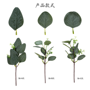 Hojas artificiales de <span class=keywords><strong>Eucalipto</strong></span>, ramas de <span class=keywords><strong>Eucalipto</strong></span>, plantas artificiales para ramos florales, decoración verde para vacaciones de boda - Product Image 3
